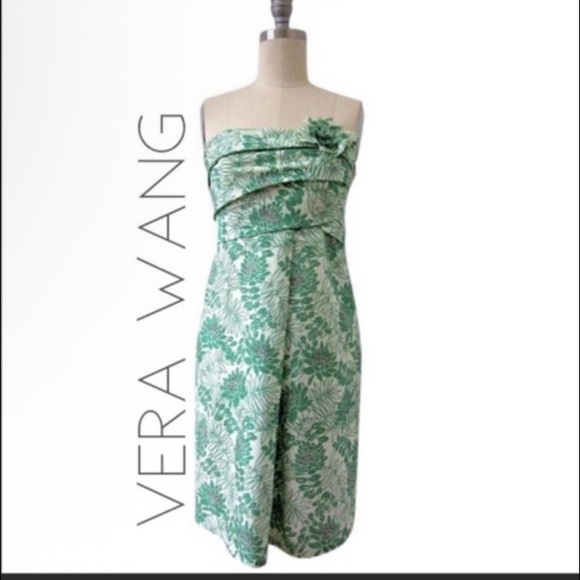 Vera wang lavender label vintage Green Dress size 2 - Picture 1 of 9
